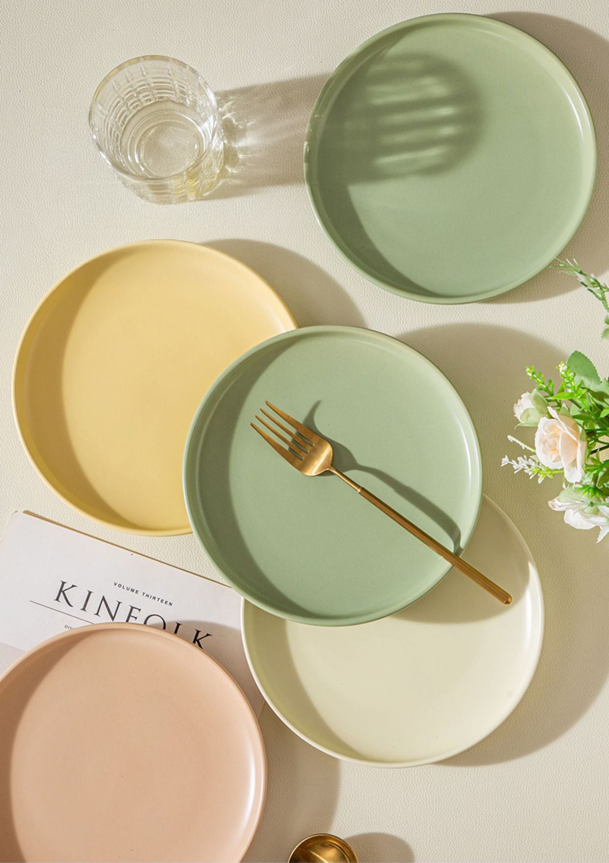 Matte Pastel Ceramic Plates