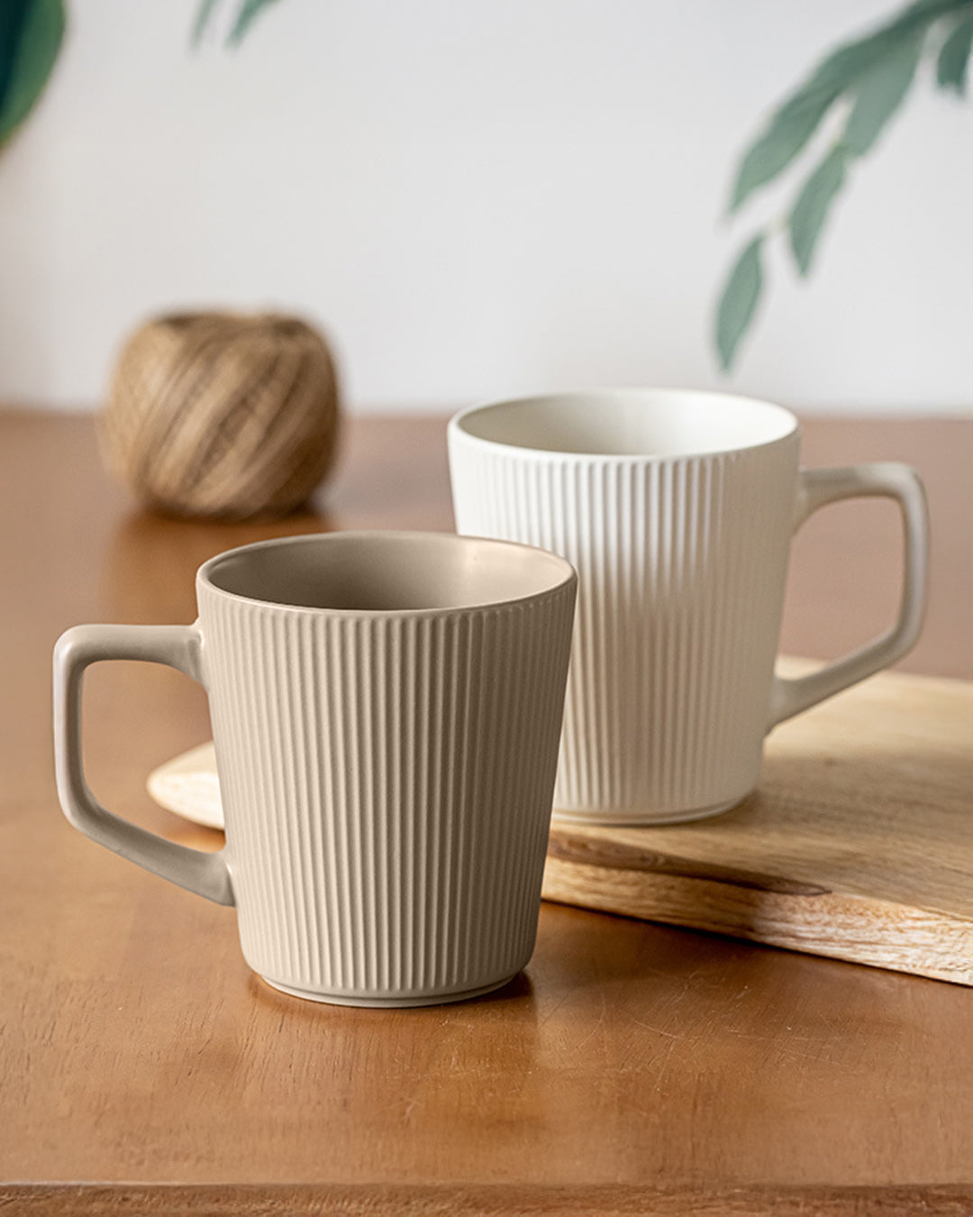 Embossed Ceramic Coffee Mug