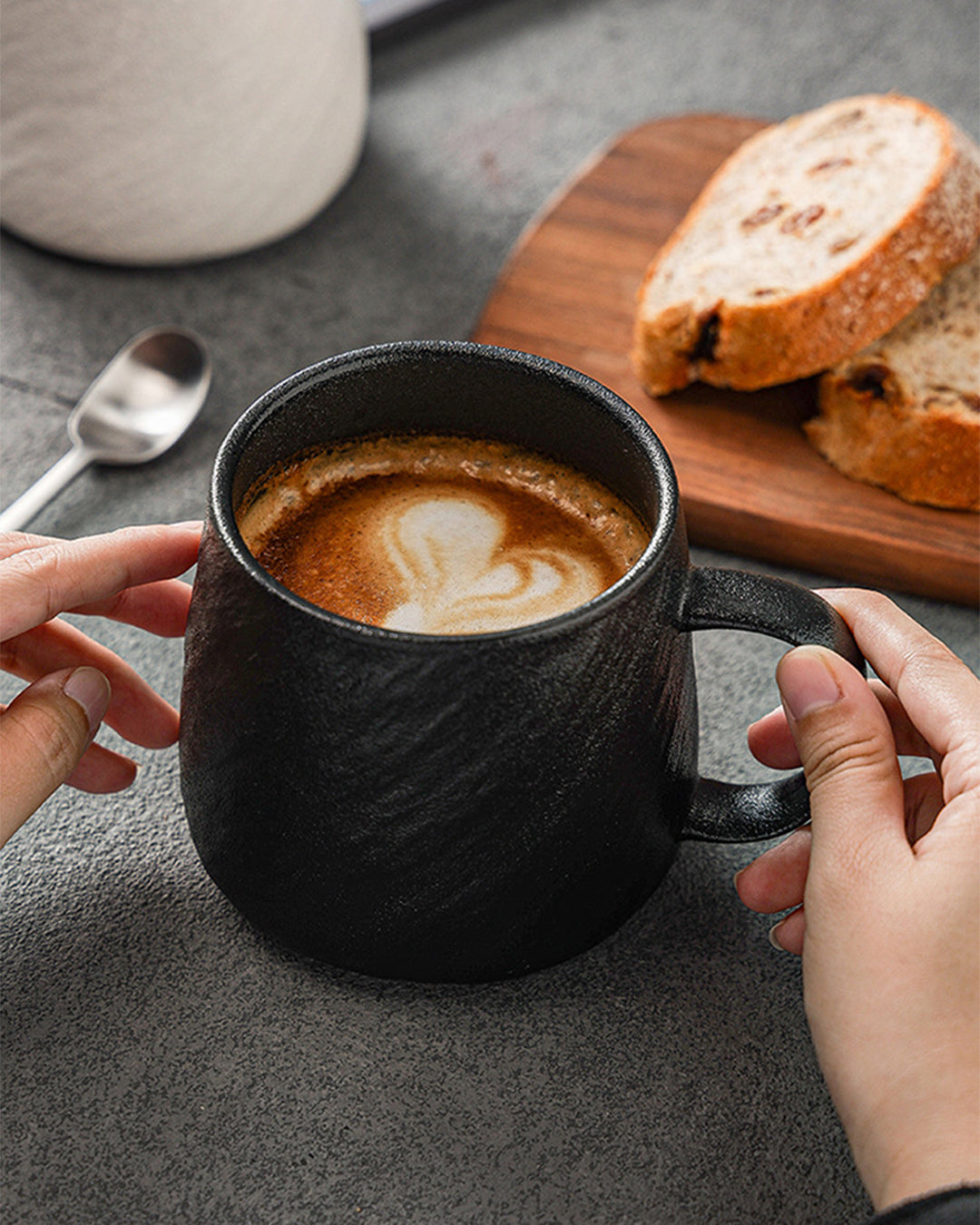 Stone-Textured Ceramic Mug