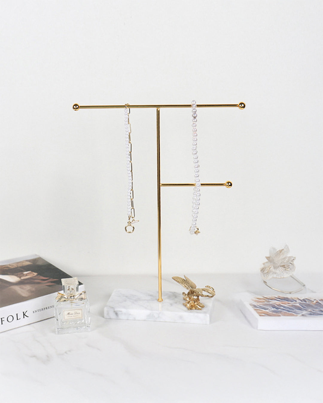 Minimalist Marble Jewelry Stand