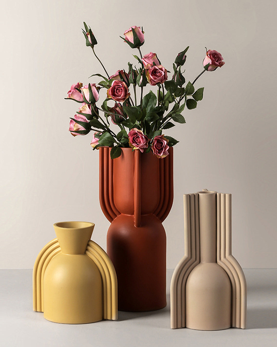 Morandi Handle Ceramic Vase