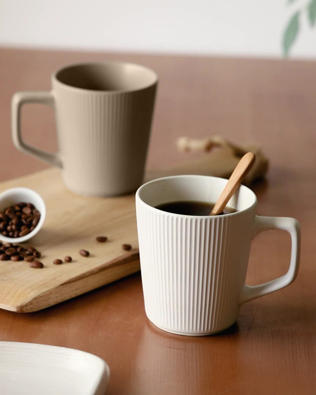 Embossed Ceramic Coffee Mug