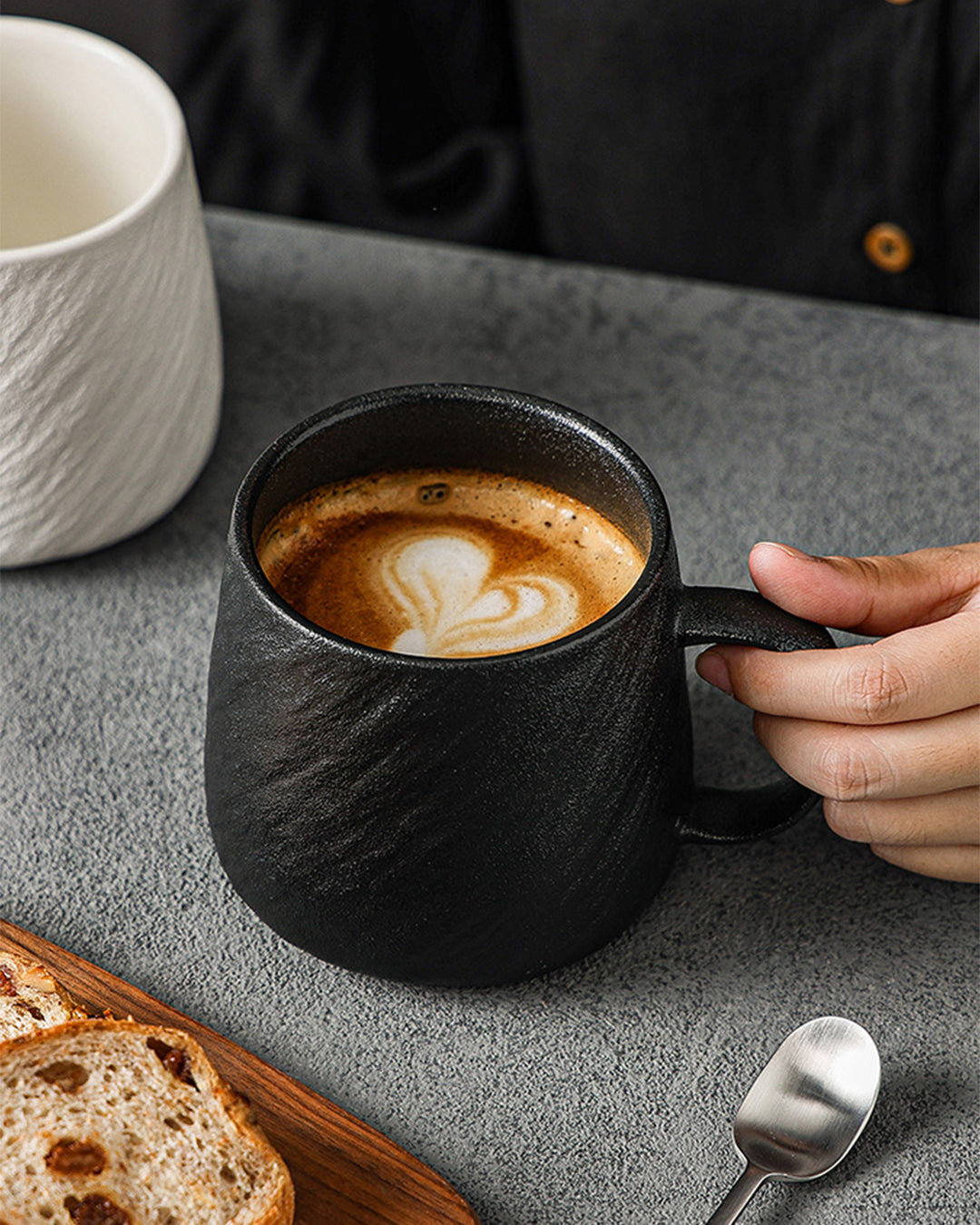 Stone-Textured Ceramic Mug